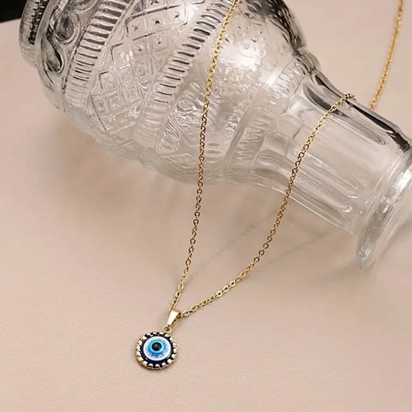 Evil Eye Necklaces Set Design Made Of Stainless Steel - Picture 3 of 3